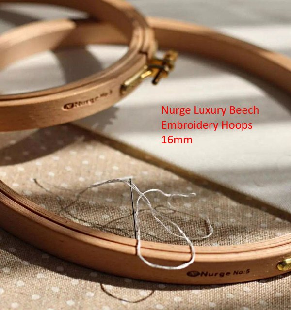 Nurge Beech Embroidery Hoops - Screwed Brass closure - Image 8
