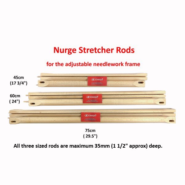 Nurge Adjustable Needlework Scroll Frames & Spare stretchers & screw rods. - Image 3
