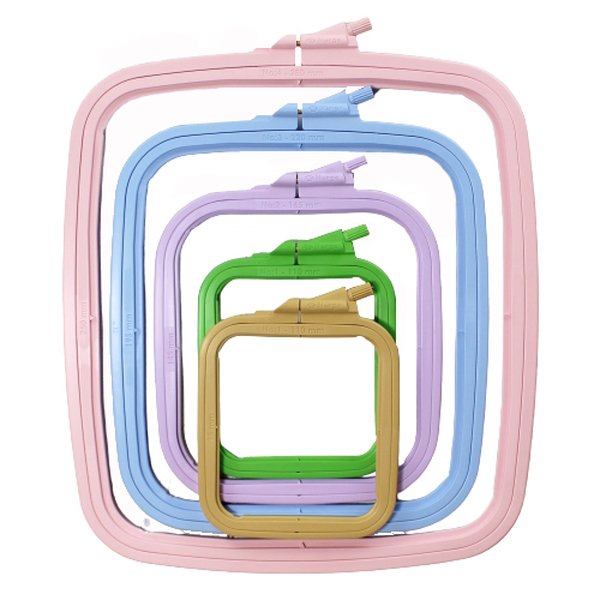 Square embroidery hoops
