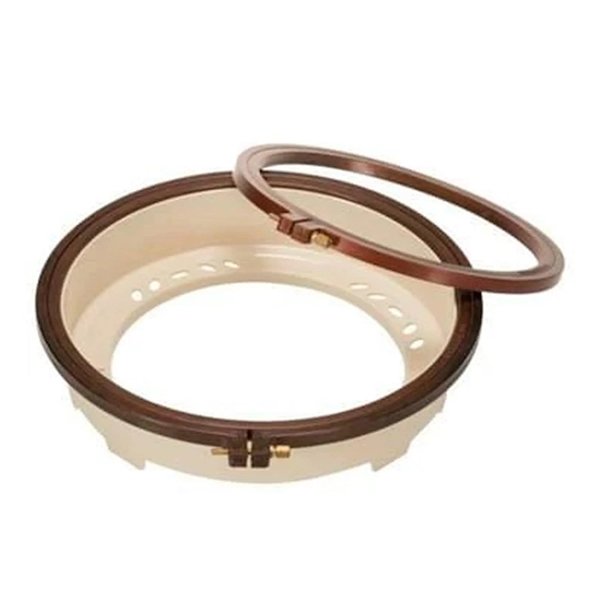 Nurge Plastic Needle Punch Hoop Set 180-2. Includes a 170-1 &170-2 Plastic embroidery hoops.