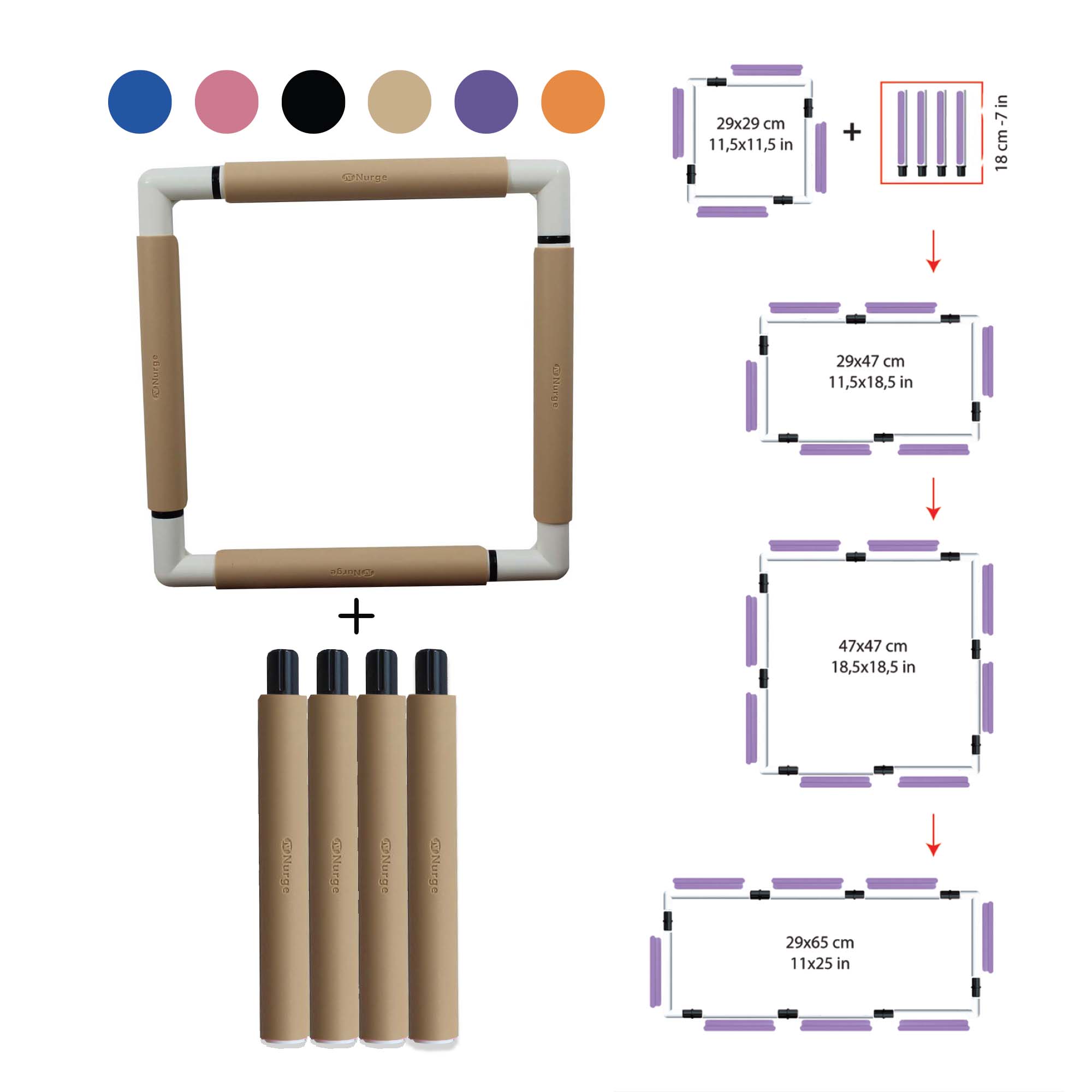 Nurge Embroidery Snap Frame 29cm x 29cm - Image 2